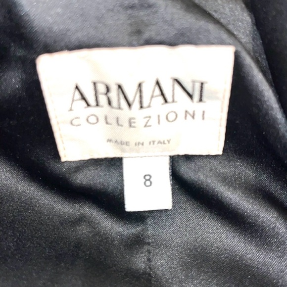 Gergio Armani Collezioni Women's Cut Ruffle Velvet BlazerJacket Silk Blend Sz 8 - Picture 10 of 12